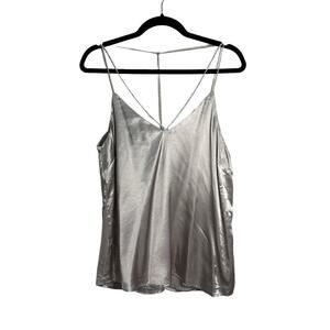 Bardot Mercury Wind Chime Silver Strappy Cami Tank Top NWT